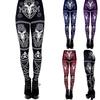 Женские модные длинные брюки с высокой талией и принтом, леггинсы, готические брюки