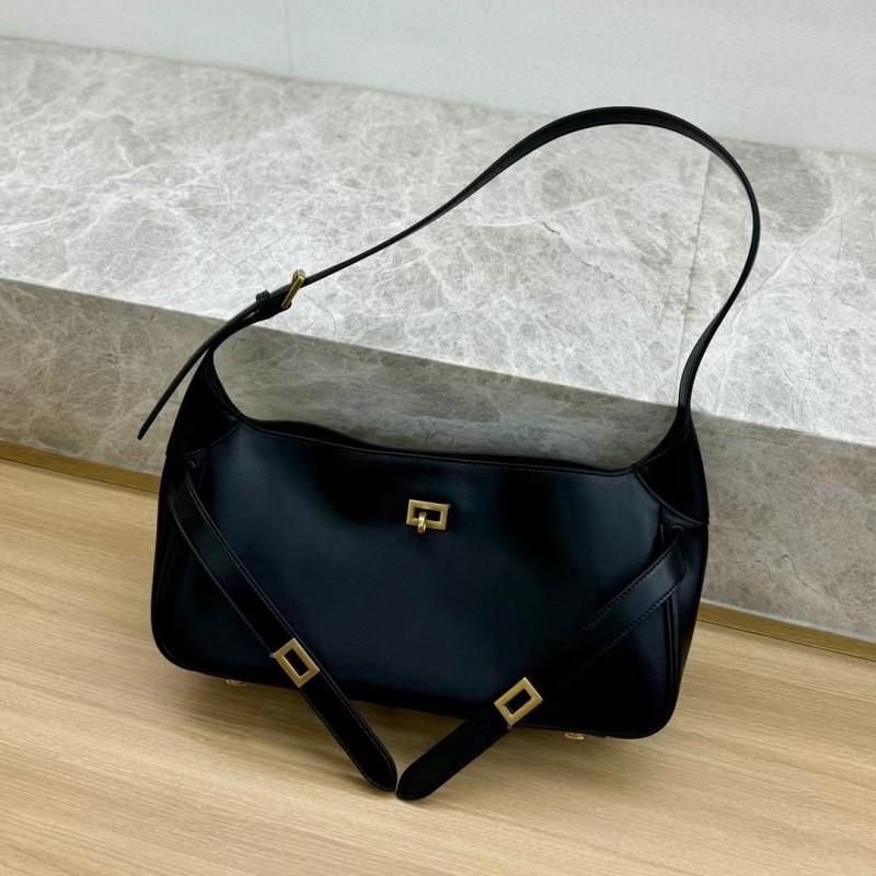 Bel Air Hobo Leather Shoulder Bag With Lock Large Capacity Crossbody Tote Women