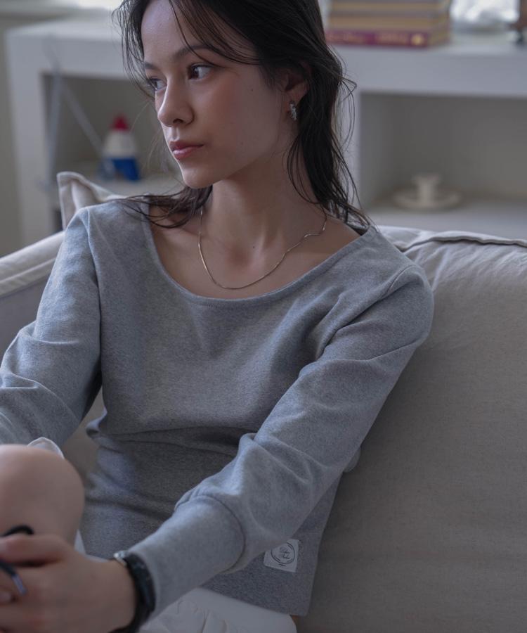 DEHEVE Slim U-Neck Long Sleeve [Melange]