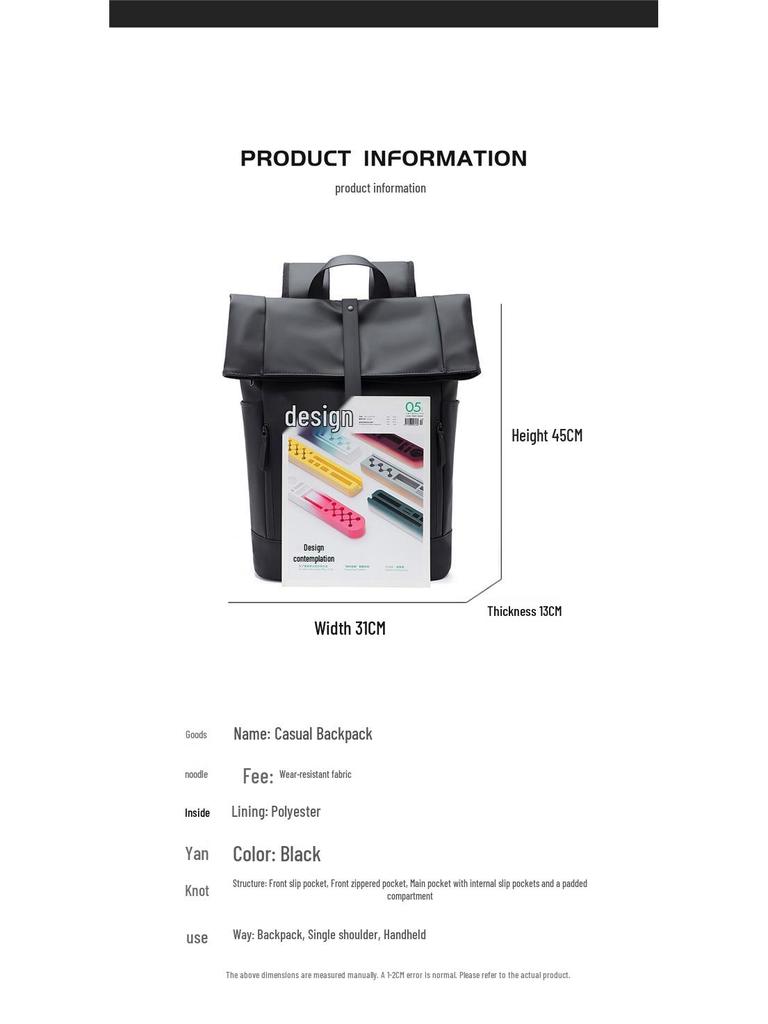 Men's Water-Resistant Large Capacity Laptop Backpack for Work and School