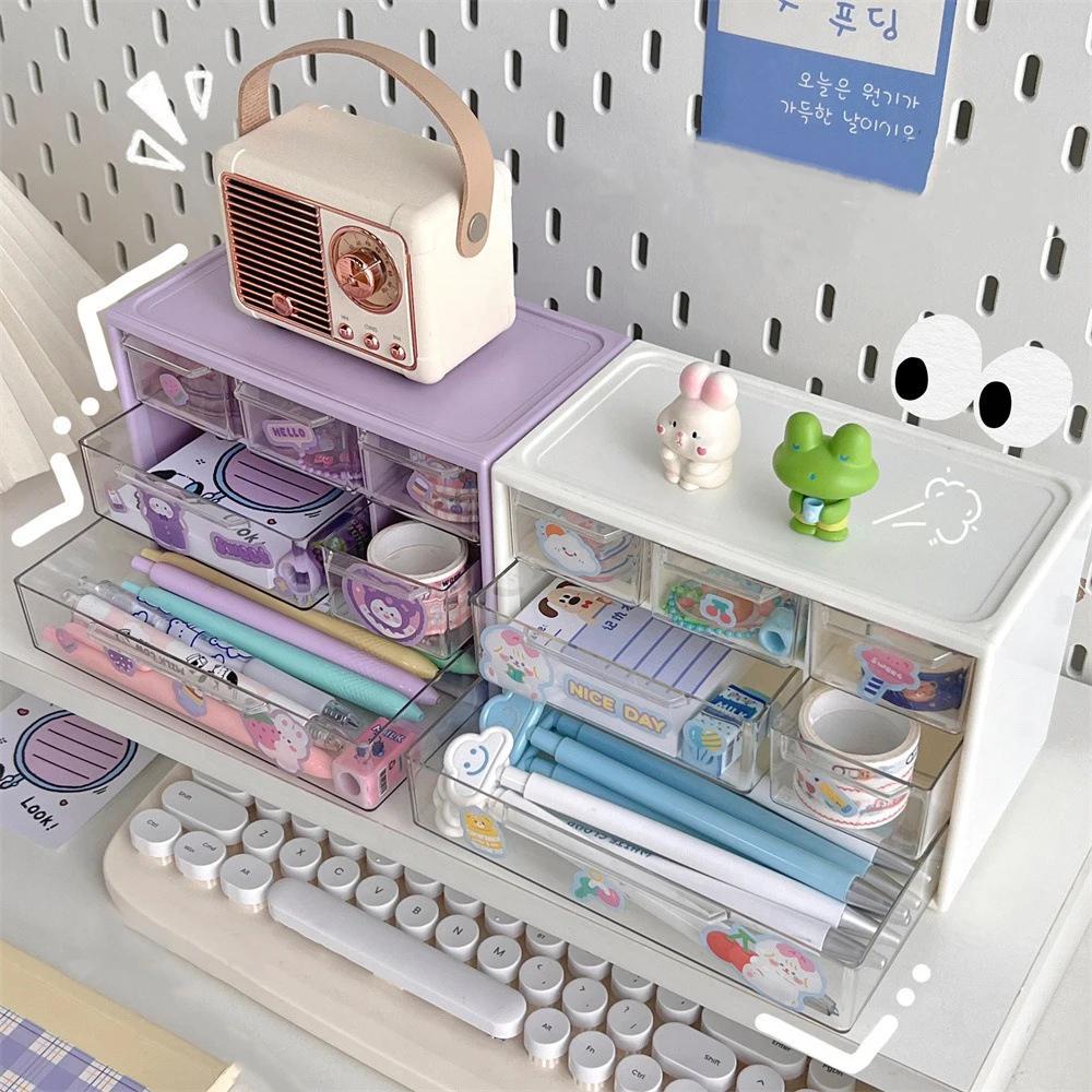 Ящик для хранения из шести сеток, ящик для хранения большой емкости, ящик для хранения косметических канцелярских принадлежностей