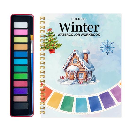 Набор для акварельной живописи для начинающих Пошаговое руководство по рисованию с 12 цветами Тема цветы животные