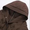 XueZhongFei Women's Mid-Length Hooded Down Jacket
