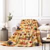 Осеннее одеяло-плед на День Благодарения, одеяло из фланели с принтом кленового листа и тыквы, супермягкое, уютное одеяло для сна, идеальный домашний подарок для нее