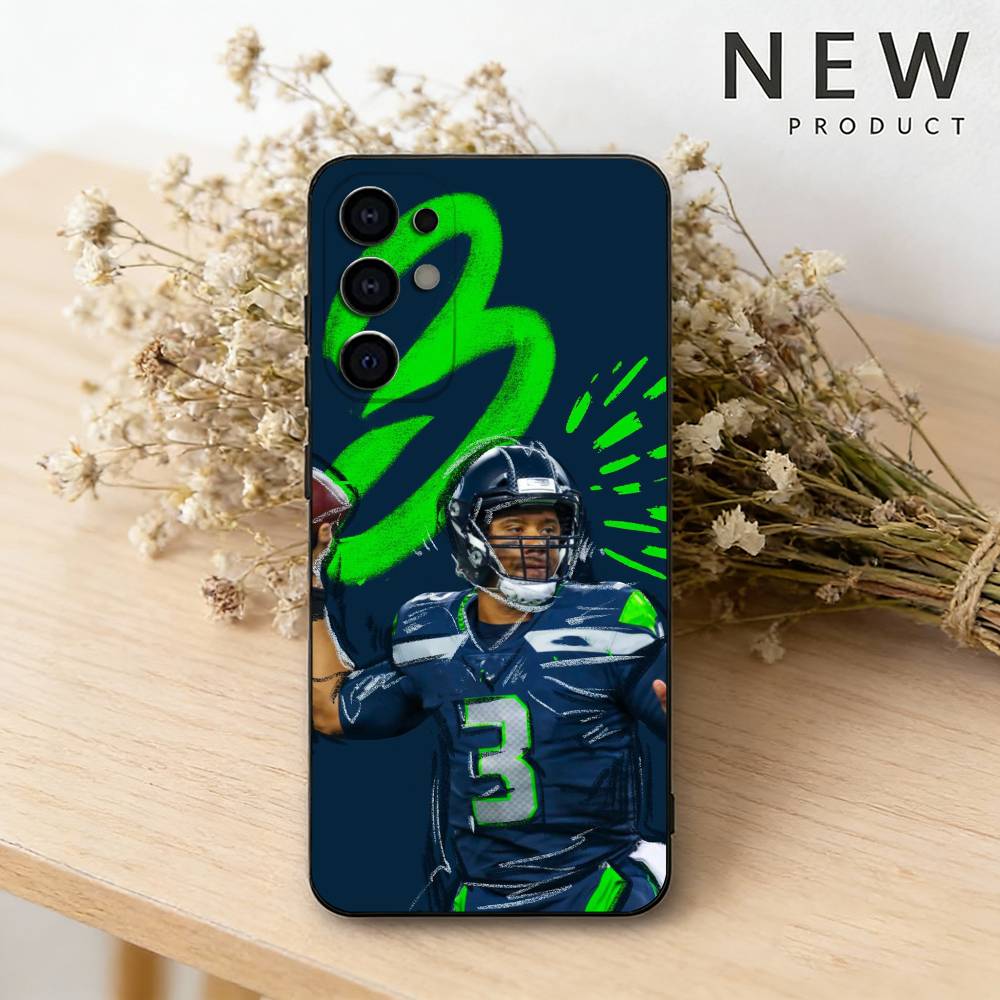 R-Russell Rugby Wilson 3 phone Case For Samsung S26,25,24,21,22,23,30,20,Ultra,Plus,Fe,Lite Black Soft Cover
