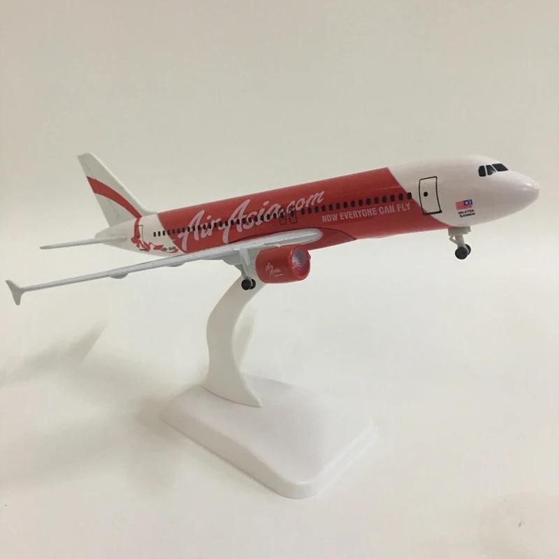 Модель самолета 1/300 для Air Asia A320 Красный Металлический Сплав Миниатюрный Самолет Статическая Коллекционная Подарок От Aviation