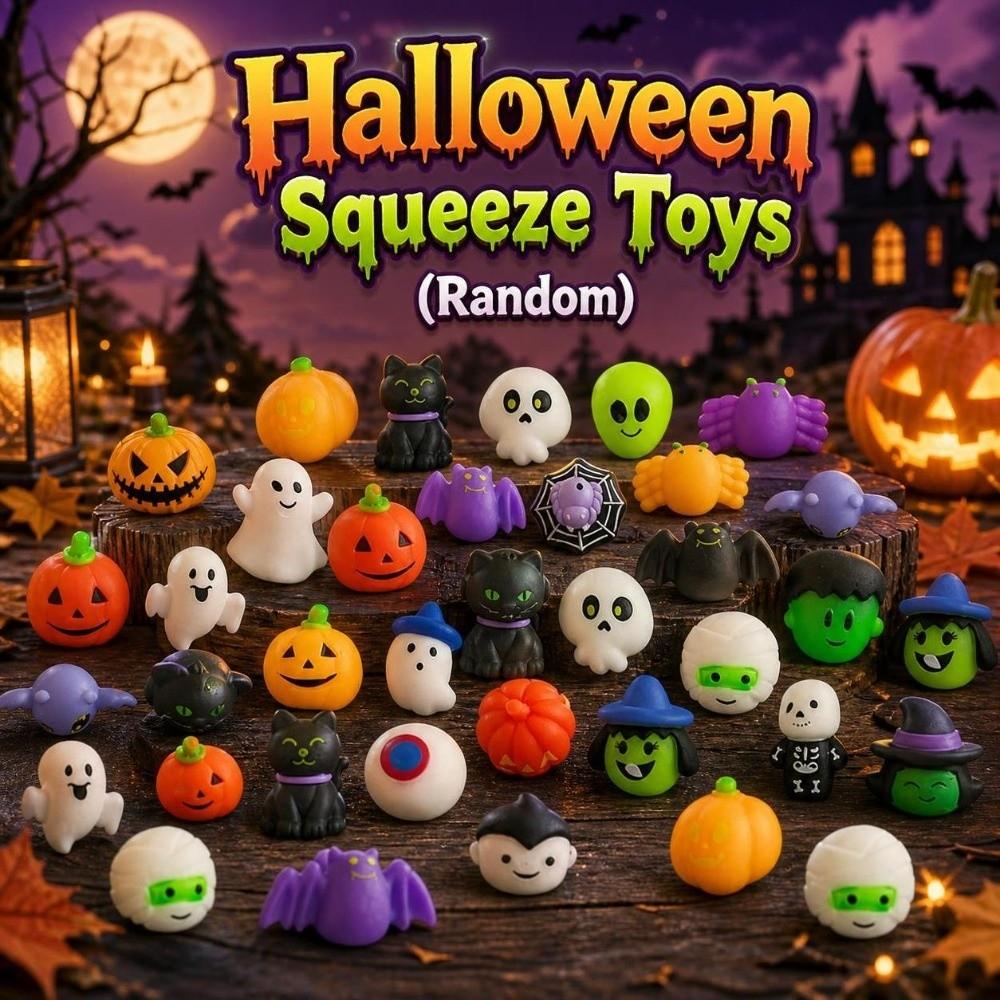 24/36Pcs/Set Mini Ghost Squishy Toy Surprise Realistic Pumpkin Pinch Office Desk Toy