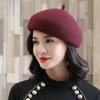 Women Chic Fascinator Hat Cocktail Wedding Church Headpiece Kentucky Headwear Felt Bowler Beret 100% Wool Pillbox Cap