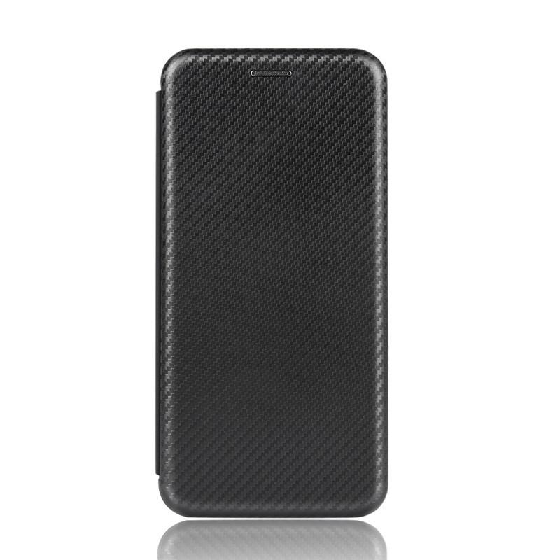 Чехол-книжка из кожи с карбоновыми элементами для Samsung S24 Ultra.