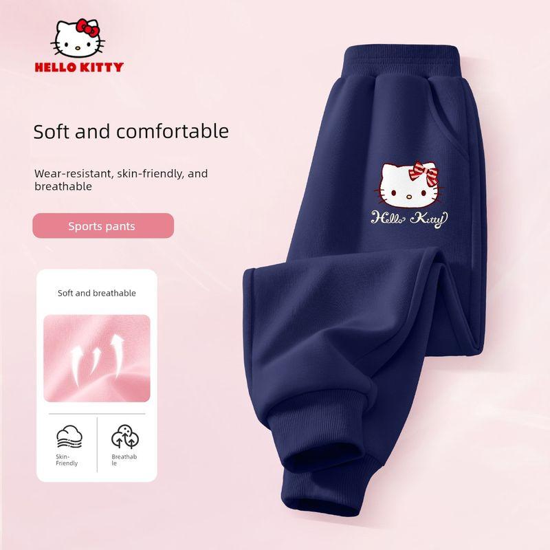 Hello Kitty Girls' Pants Spring and Autumn 2026 New Children's Sports Pants Sweatpants School Spring Thin Style