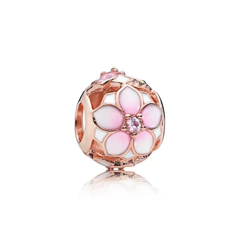 Miniso Блестящая Шарм-бусина с покрытием Rose Gold Шармы Подвески Подлинные Совместимы с медными Браслетами Ожерельями Бусины Идеально Для DIY Украшений Подарок Женщине