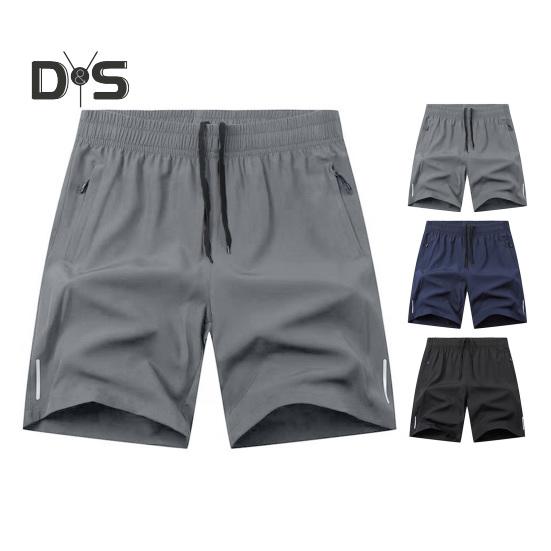 Мужские пляжные шорты с эластичной резинкой на талии, быстросохнущие, повседневные короткие брюки с укрепленными карманами, уличная одежда