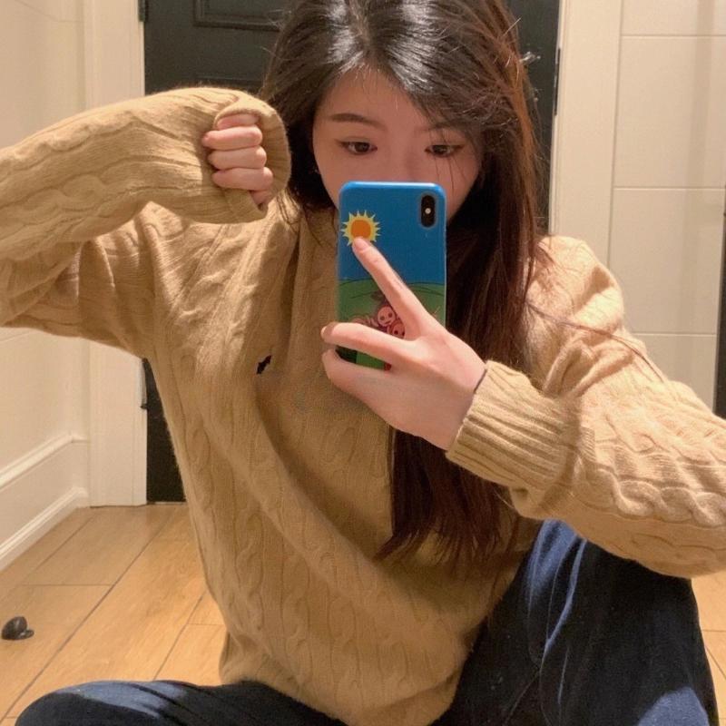 Пуловер с круглым вырезом EastRogue для пар на осень и зиму, шерстяной свитер крупной вязки «косы», модный и универсальный.