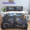 Viking Battle Axe Pattern Bedding Home Decoration Birthday Gift (1 * duvet cover + 2 * pillowcase, without core)