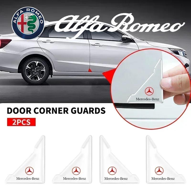 AXX2 2pcs Car Door Corner Transparent Protective Stickers For Mercedes Benz B/C/E/S Class A Class C200L GLC GLK CLA Accessories