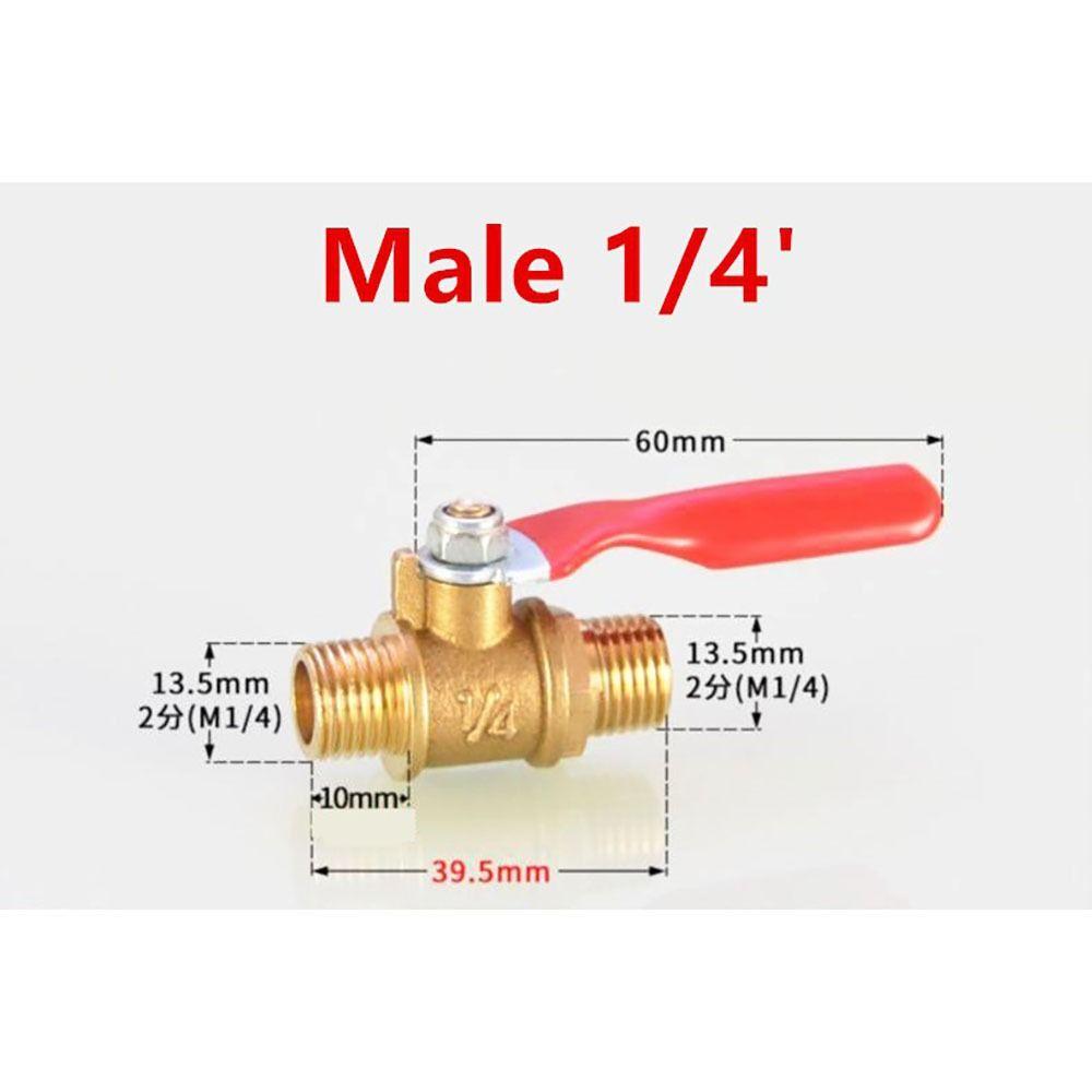 Фитинги для труб Пневматический соединитель Красная ручка Шланг Колючая муфта Шаровой клапан Вода Масло Воздух Газ Топливо