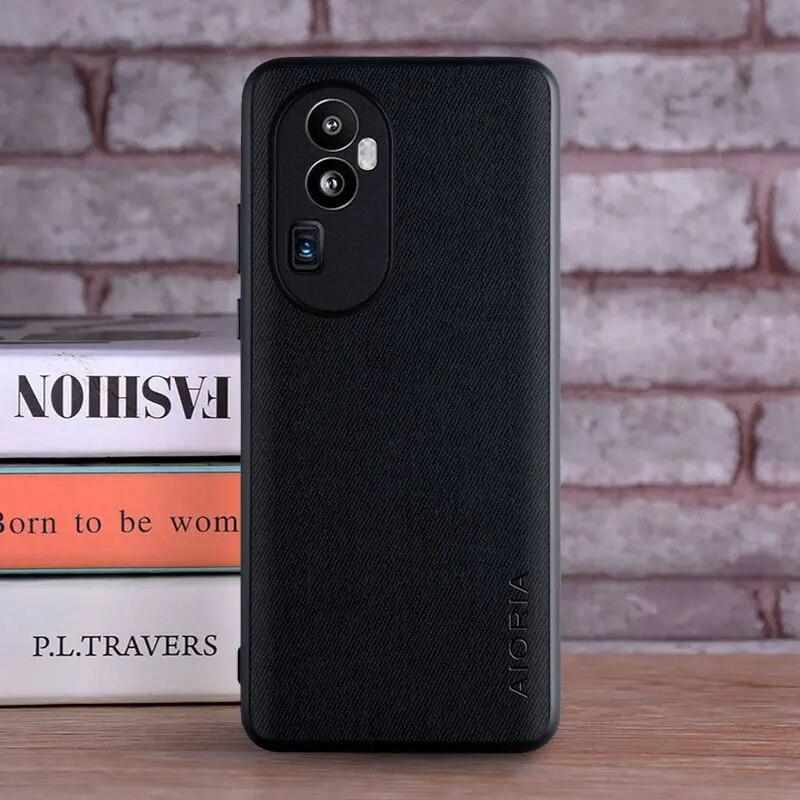 Чехол для Oppo Reno 11 10 8 T 7 6 Pro Plus, роскошный текстильный кожаный чехол для телефона, чехол для oppo reno10 pro, чехол Funda