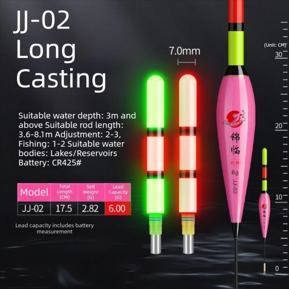 2pcs LED Light Electronic Fishing Float Color-Changing Light Gravity-Sensing Float Outdoor Fishing