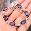 Beautiful Amethyst Gemstone Handmade 925 Sterling Silver Bracelet
