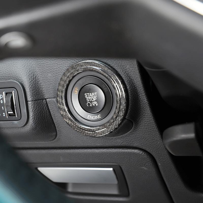 Углеродное волокно, украшение для двигателя автомобиля, наклейка на кольцо, подходит для Maserati Ghibli 2014-автомобильный интерьер