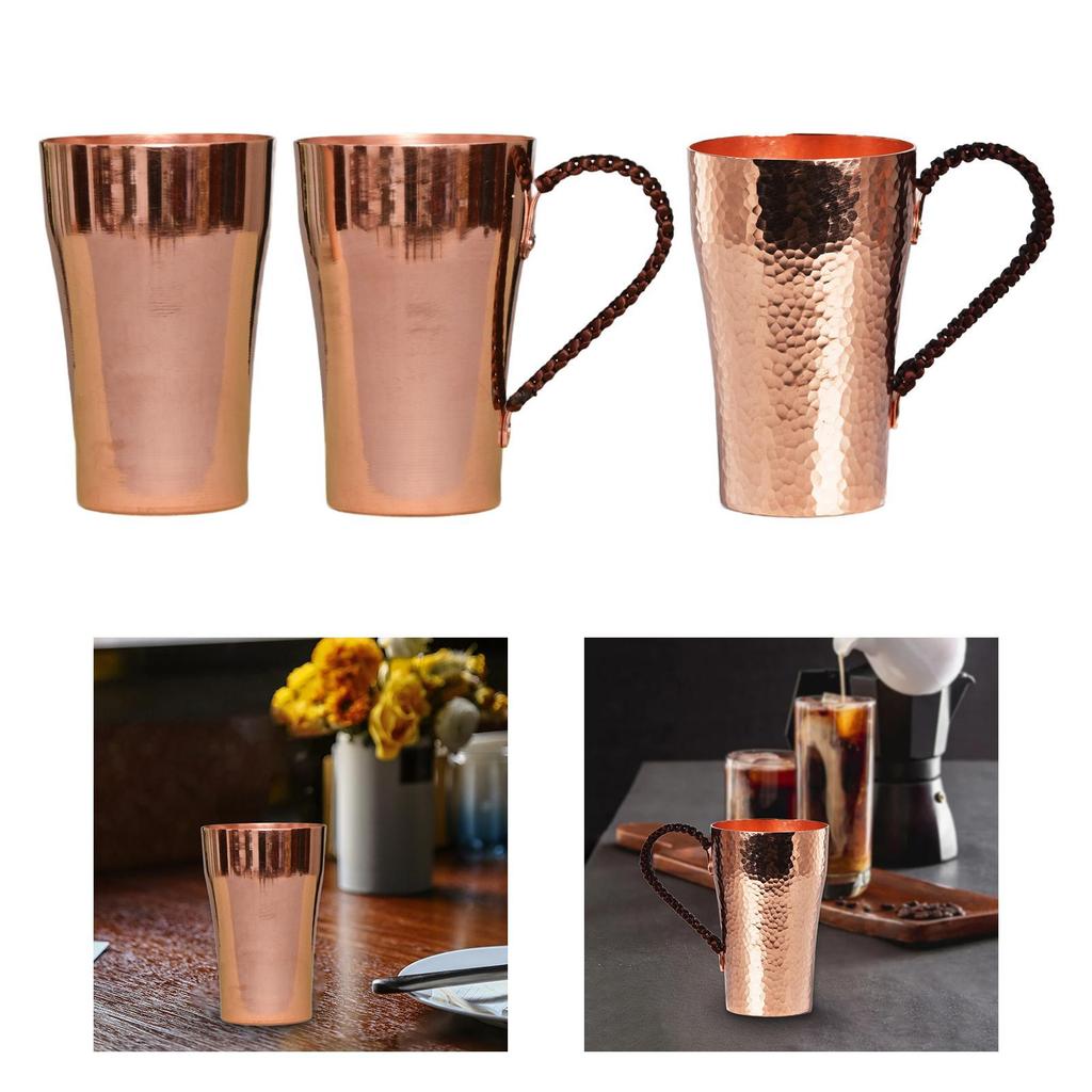 Кружка для Moscow Mule 400 мл Медная Чайная Кружка Легко Моется Кружка для Воды Портативная Чистая Медная Кружка для Напитков Кофейня Дом Бар Вечеринка