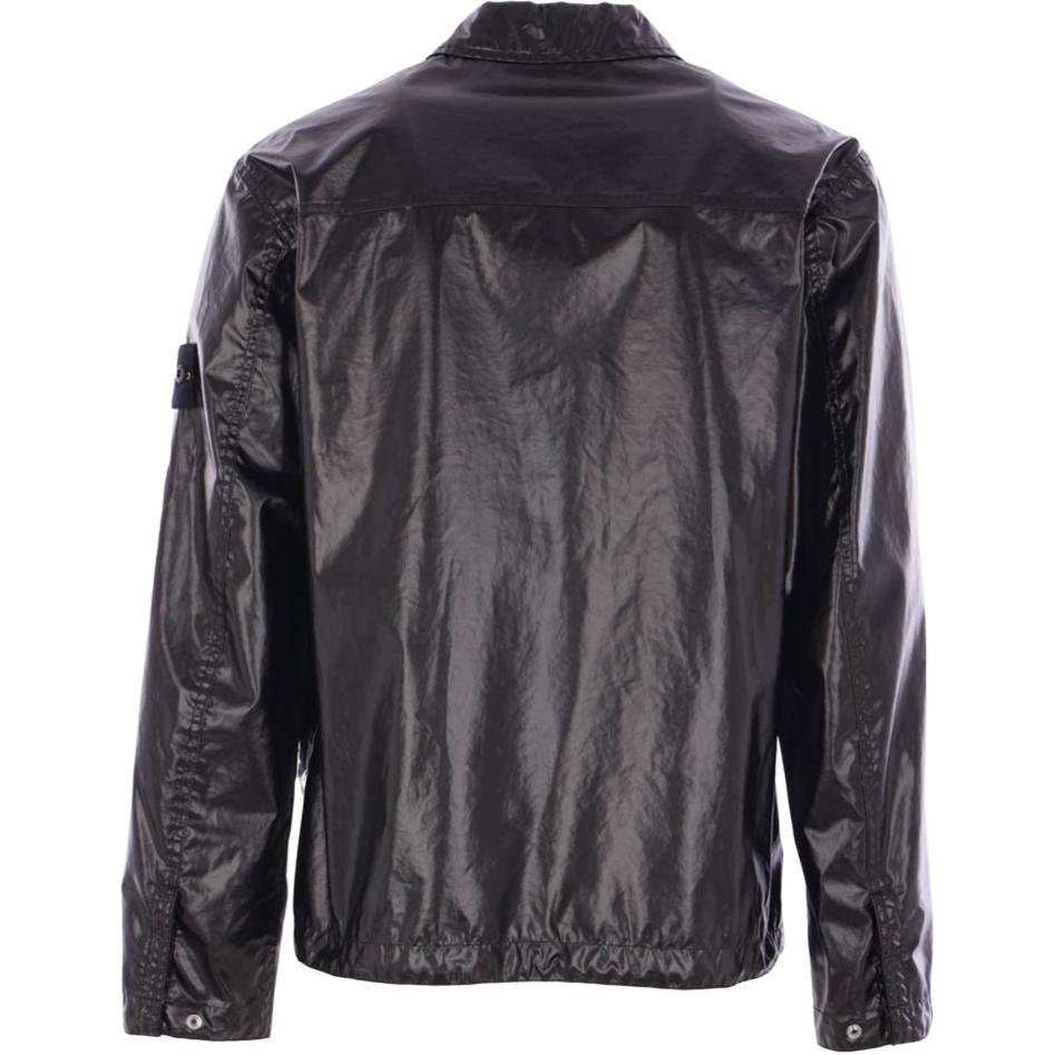 STONE ISLAND Однотонная куртка с воротником поло, однобортная, с длинными рукавами, мужские куртки, черная K1S1512000-01S0022-V0029