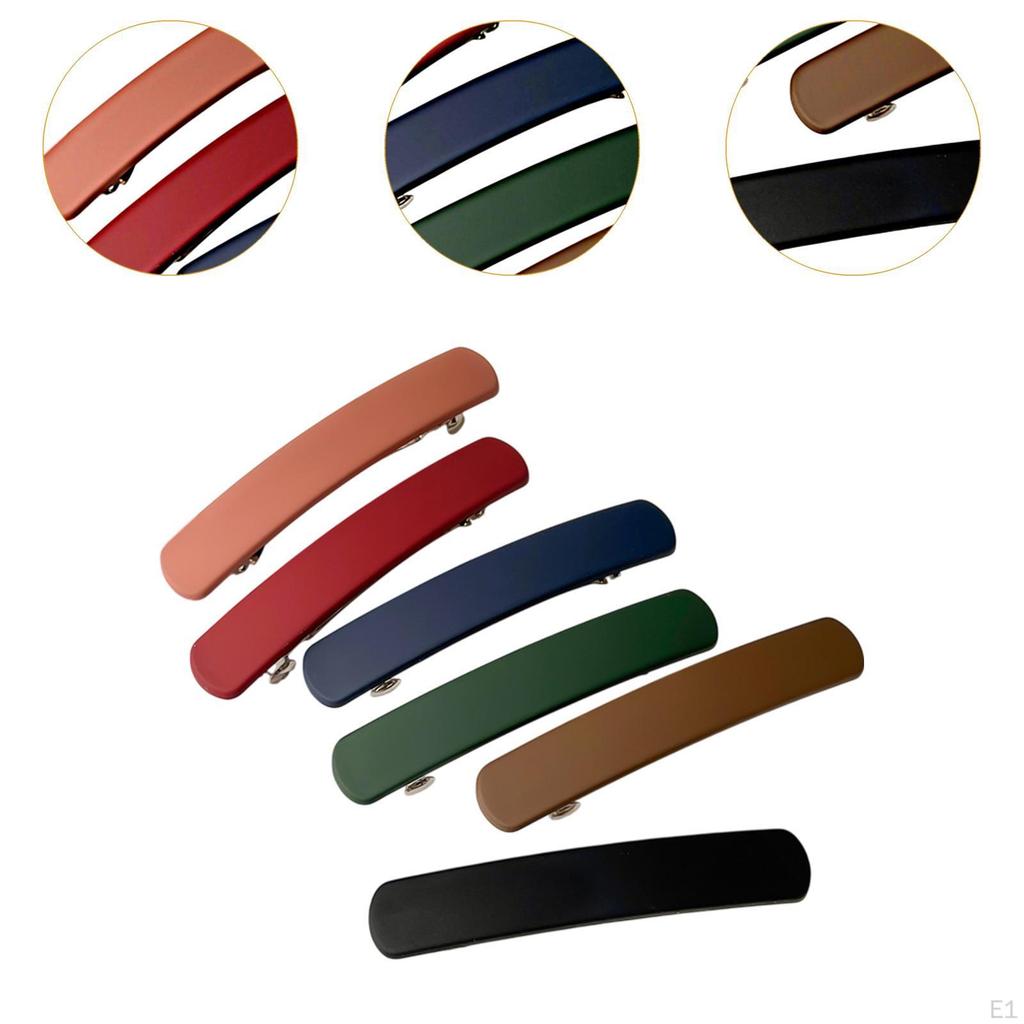 6 Pieces Hair Barrettes,Elegant,for Thick Female Spring French Clips