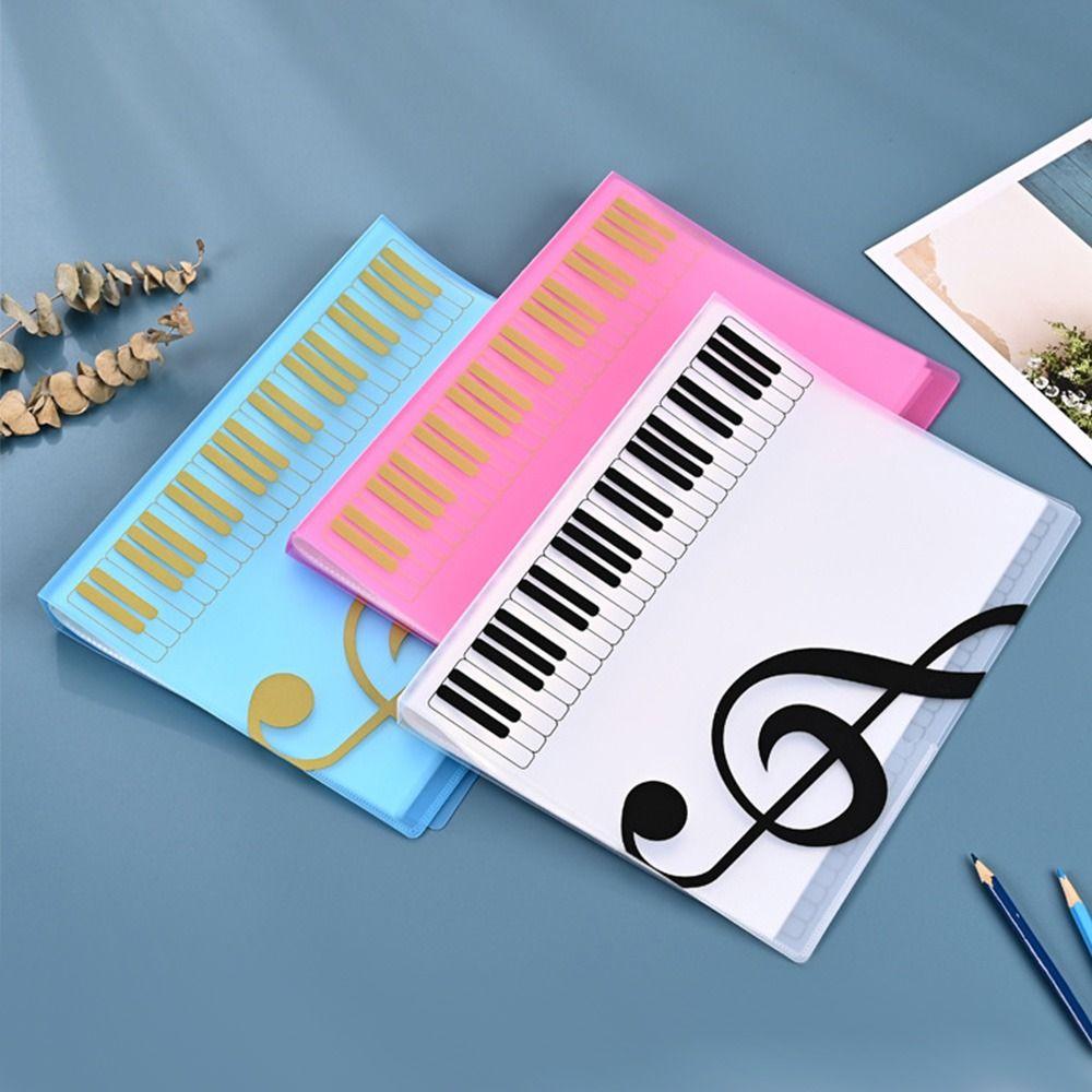 6 цветов 40 страниц Нотная Клип Папка для Нот Листы Бумаги Ноты для практики Фортепианные Ноты Фортепианные Клип