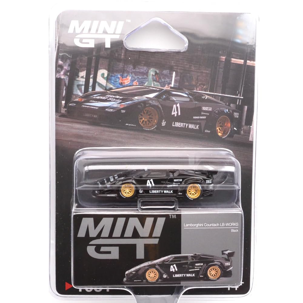 MINI GT Масштаб MiJo TOYS LAMBORGHINI COUNTACH США MiJo Toys Лимитированная серия Lamborghini Countach 164 - LB-WORKS (ЧЕРНЫЙ) LB-РАБОТЫ (черный) MGT01081-BL