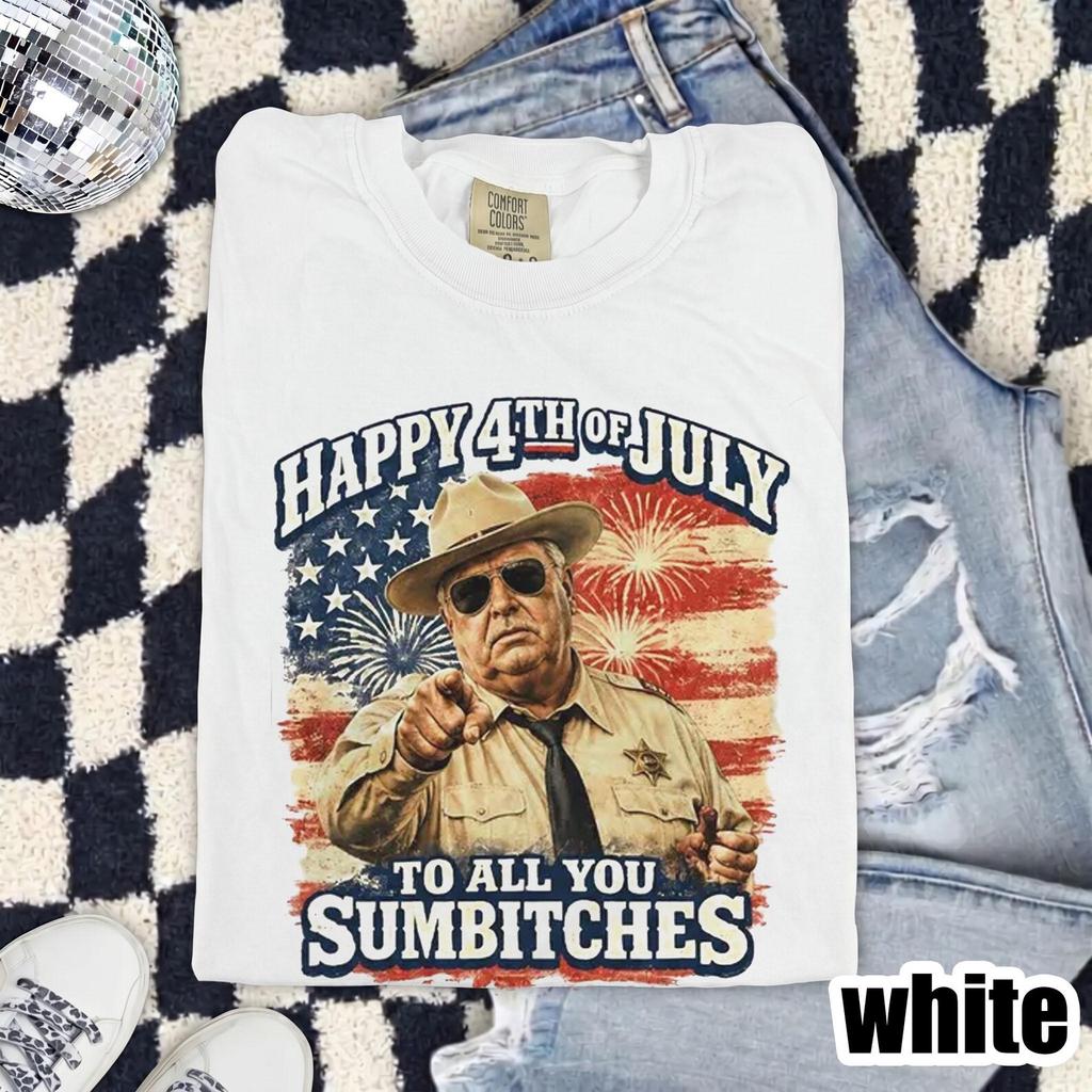 Comfort Colors Happy 4th Of July To All You Sumbitches Shirt, Retro Smokey And The Bandit Movie Shirt, Classic Movie, Funny Show Fireworks