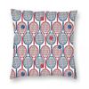 Tennis Rackets Red Navy Blue Square Pillowcase Polyester Linen Velvet Pattern Zip Decor Pillow Case Home Cushion Cover