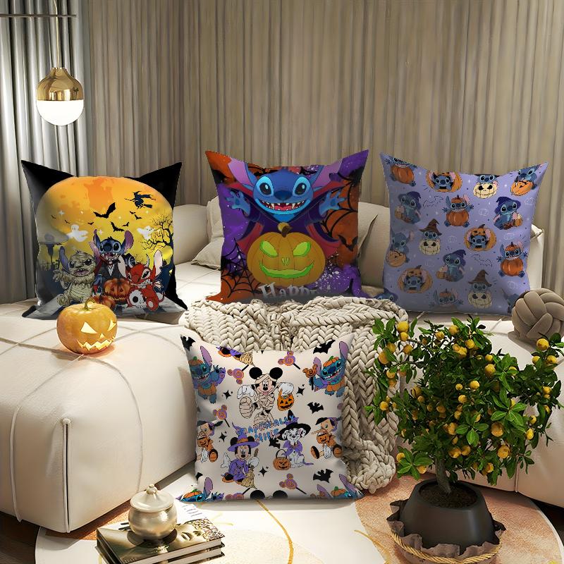 Spooky Stitch and Friends Halloween Pillowcases: Festive Fun for Your Home Sofa cushion cover, party decoration, gift
