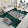 Геометрический ковер в современном стиле, декор для гостиной, зеленые ковры, диван, чайный столик, прикроватный коврик для ног, коврик для спальни, нескользящий, моющийся