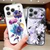 INS Акварельный Цветочный Чехол Для iPhone 17 Pro Max Гибридный TPU+PC Магнитный Для Magsafe Матовый Чехол Для iPhone 16 Pro Max 15 14 13