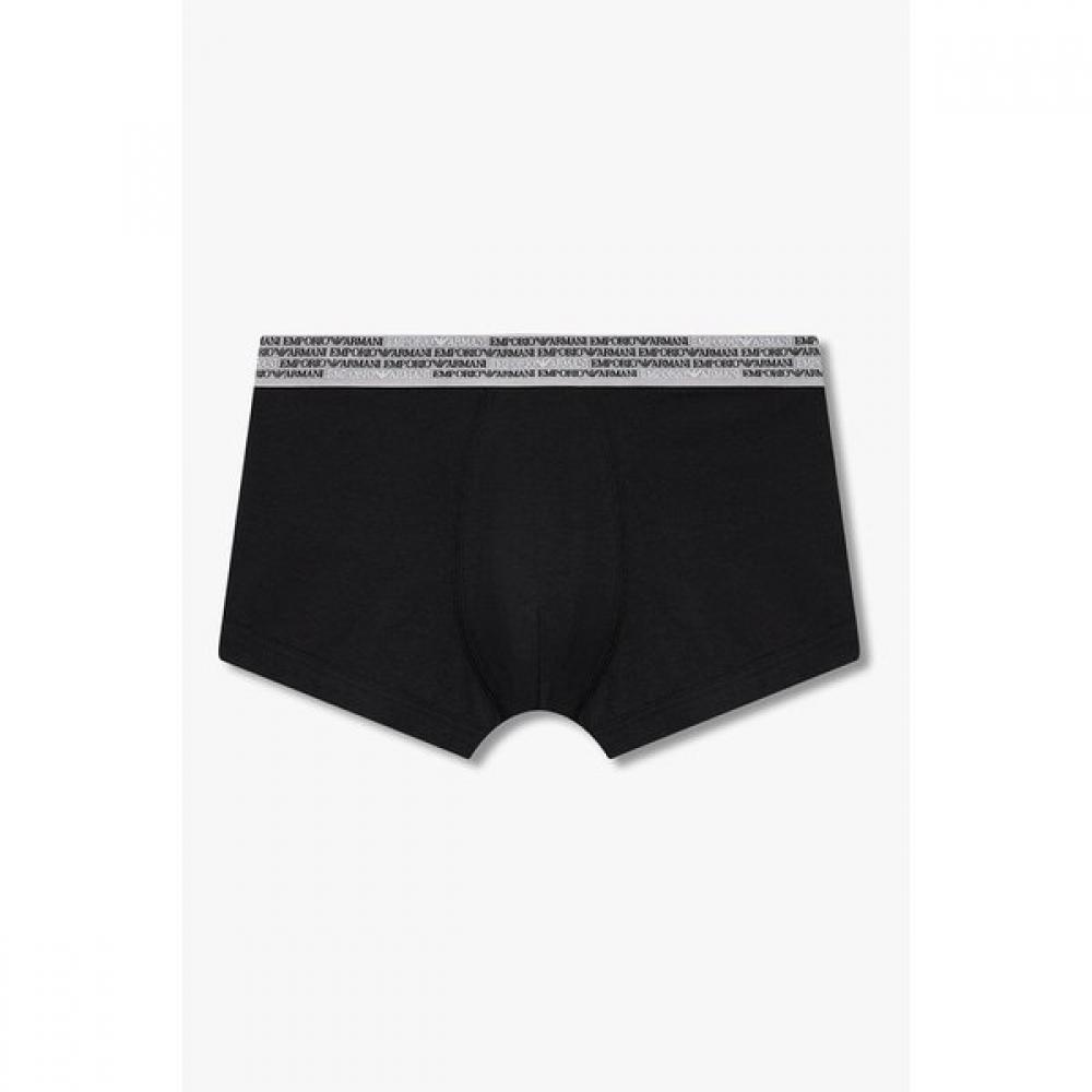 Emporio Armani Мужские Трусы 2 шт. Набор Repite Логотип Сверкающий Логотип 0815312074 0815312076