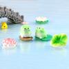 1Pc Mini Frog Garden Decor Luminous Frog Figurines Miniature Home Decor Tiny Resin Frogs Fairy Garden Decor