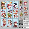 9 PCS/Set Of Christmas Electrostatic Glass Window Stickers Home Decoration Stickers Merry Christmas Scene Decoration Stickers