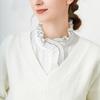 Classic Lady Shirt False Collar For Womens Shirt Lace Half Detachable False Faux Collar Tie False Collar Decorative