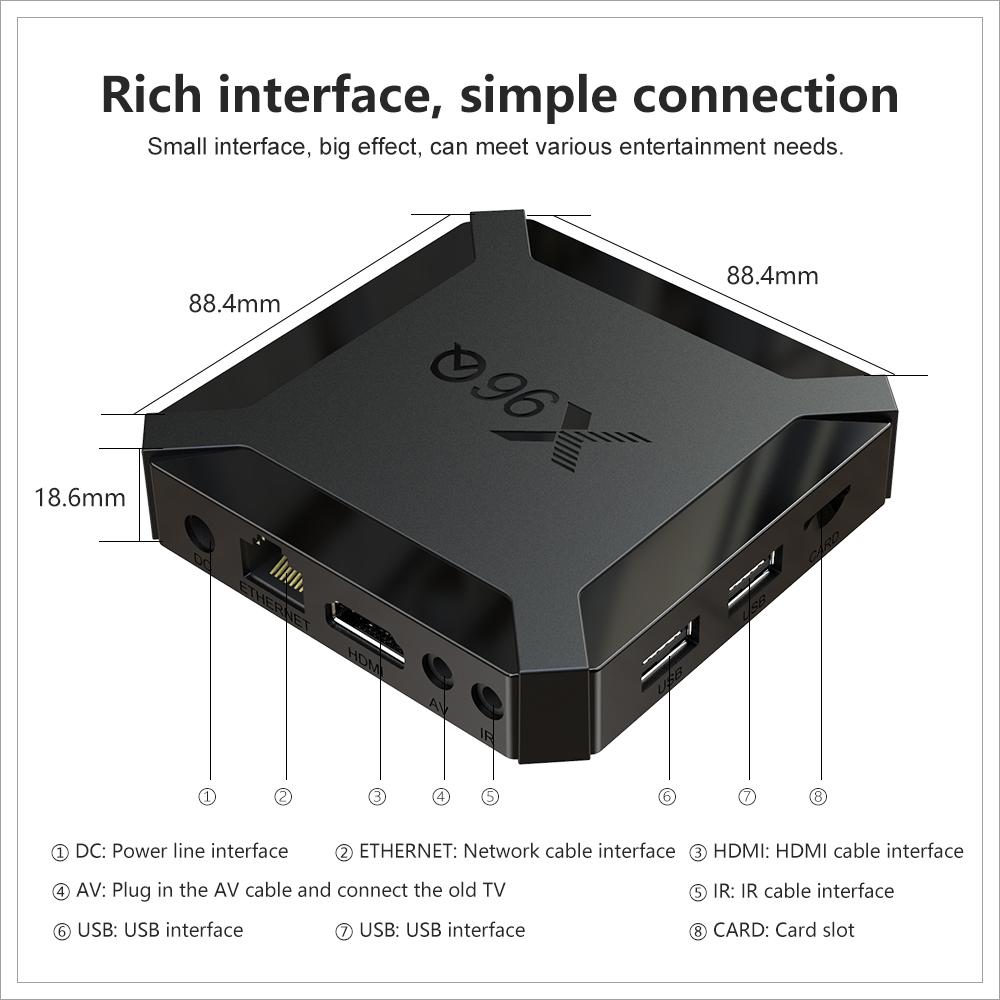 Smart TV Box Android 10 X96Q 2.4G Wifi Allwinner H313 Quad Core 1G 8G 2GB 16GB Google Media Player X96 Q 4K Set Top Box