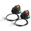 2Pcs Electric Bicycles Scooters Universal 3?in?1 Lights Turn Signals and Horn Switches