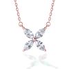 ИЗ НОВОГО Ожерелье для женщин Marquise Butterfly Flower 10K K10 розовое золото бренд Present Women [ПОДАРОК ЙОРК]