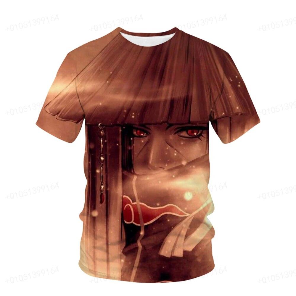 Летняя футболка с 3D принтом Наруто в стиле Харадзюку в стиле хип-хоп, повседневная крутая футболка Наруто, спортивная уличная одежда для детей и мужчин