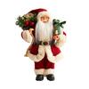 12" Christmas Santa Figurines Standing Santa Claus Doll with Present Box for Holiday Party Window Home Desktop Decoration