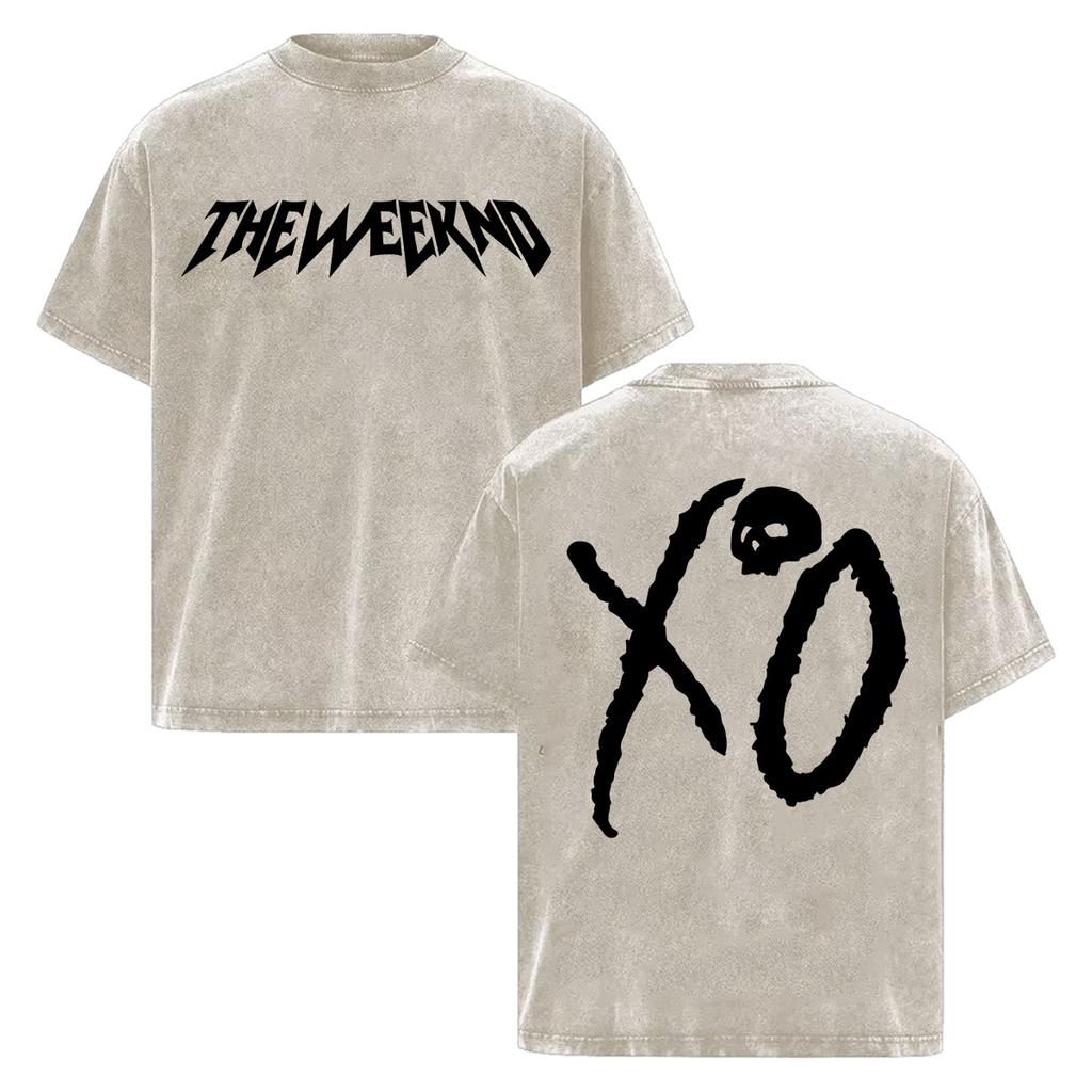 The Weeknd "one of The Girls" Letters Print T-Shirt Men Women Hip Hop Vintage Washed T-shirts High Quality Casual Cotton T Shirt