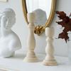 Home Decor Vintage Retro Wood Candle Holder Wedding Decoration Candlestick Holder Wooden Pillar