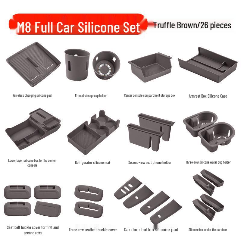 Essential Silicone Mat Set for AITO M7, M8, M9 Interior Decoration - Fits 26 Models