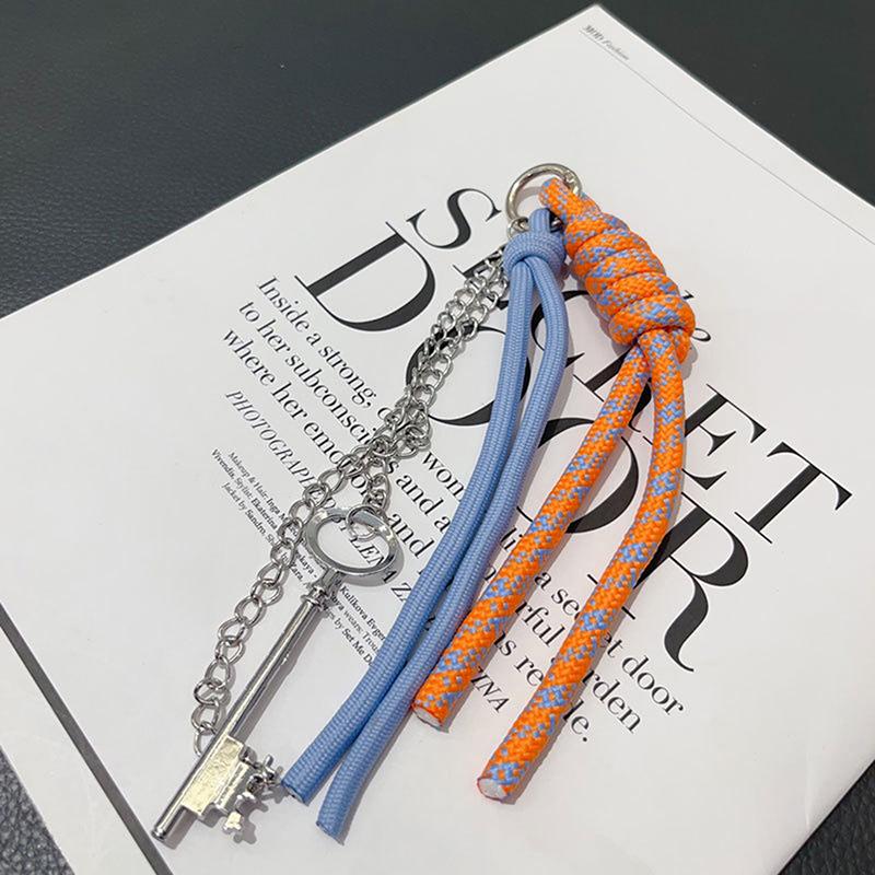 Креативный цветной плетеный шнурок для ключей с защитой от потери, нейлоновый веревочный брелок для автомобиля, рюкзака, подвески, аксессуары, подарок