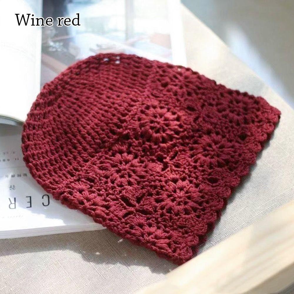 Выдолбленная вязаная шапка с цветами, солнцезащитный козырек, дышащая женская шапка с черепами