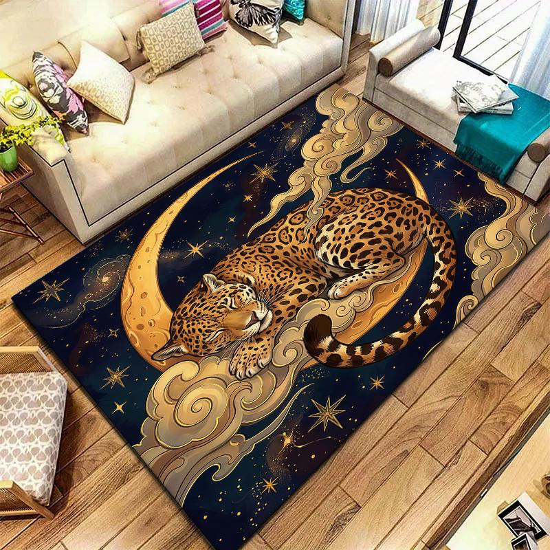 Moon animal cloud Pattern Square Carpet,Area Rug,Carpet Rug for Living Room Bedroom Sofa Playroom Decor,Non-slip Floor Mat,Holiday Birthday Gifts