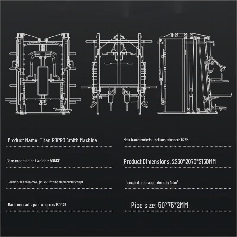 Yimai All-in-One Smith Machine & Power Rack Strength Station